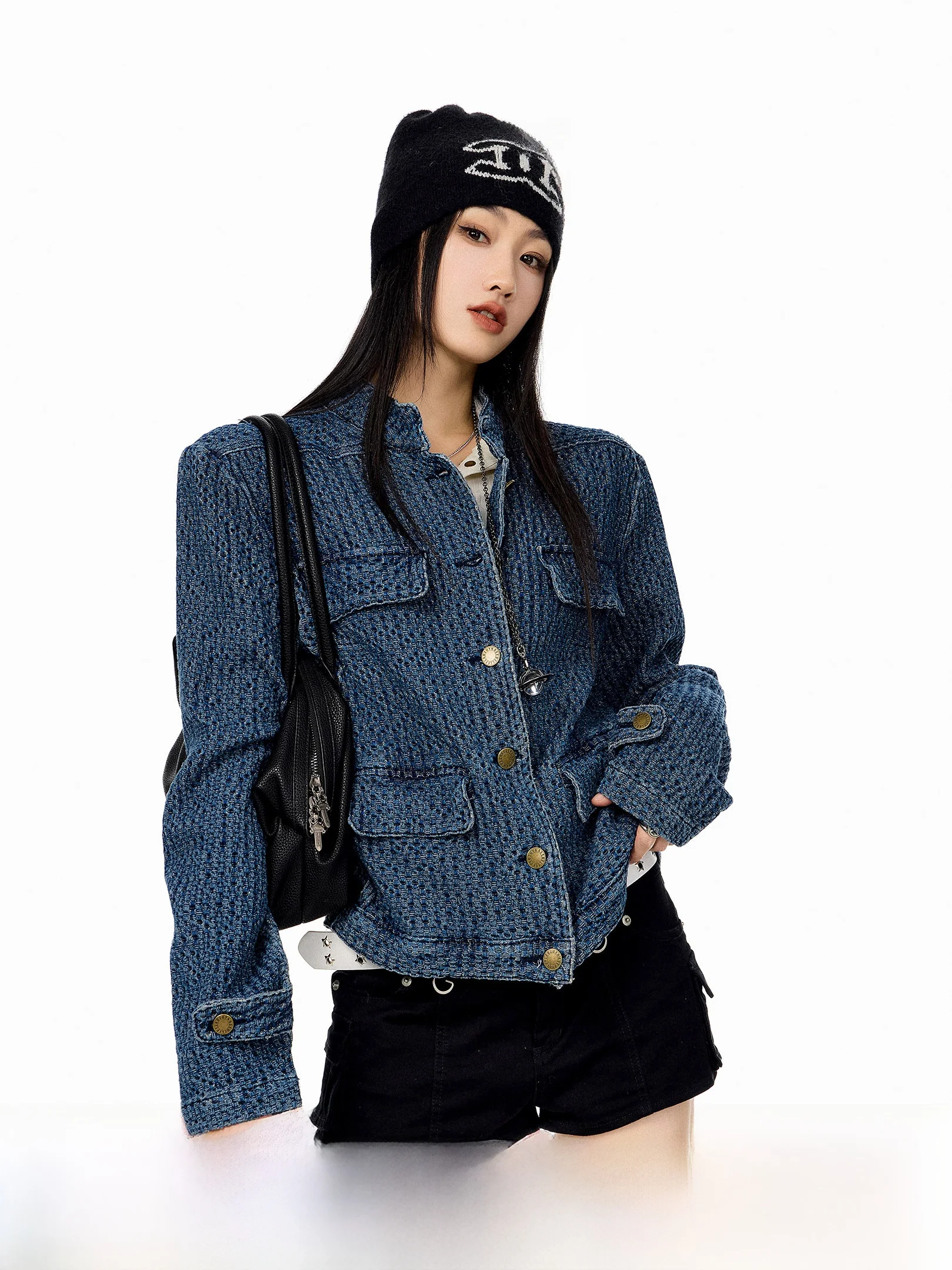 ICH MODE Американская синяя джинсовая куртка с текстурой, укороченная, женская, весна-осень, открытый кардиган, топ, новинка 2026, свободный крой, кофта
ICH MODE Американская синяя джинсовая куртка с текстурой, укороченная, женская, весна-осень, открытый кардиган, топ, новинка 2026, свободный крой, кофта