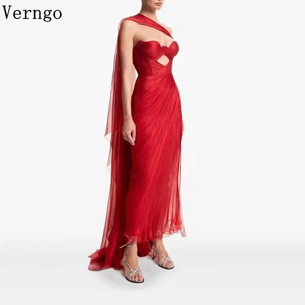 Verngo Red Shiny Chiffonn Evening Dress One Shoulder Mermaid Formal Occasion Dress One Shoulder Side Slit Prom Gowns Customizesd
Verngo Red Shiny Chiffonn Evening Dress One Shoulder Mermaid Formal Occasion Dress One Shoulder Side Slit Prom Gowns Customizesd