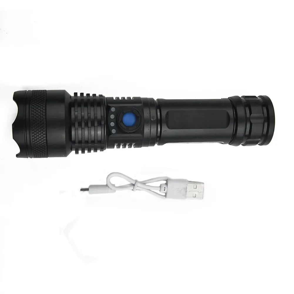Powerful P50 Lamp Bead LED Flashlight Zoomable Telescopic Torch-Lantern Lighting Mode USB Rechargeable Camping Outdoor Light
Powerful P50 Lamp Bead LED Flashlight Zoomable Telescopic Torch-Lantern Lighting Mode USB Rechargeable Camping Outdoor Light