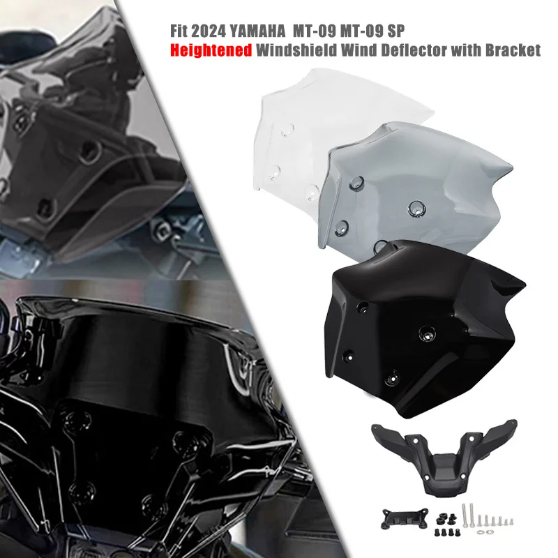 For Yamaha MT-09 MT-09 SP 2024 Heightened Front Windshield Wind Deflector Spoiler & Mounting Bracket Kit Motorcycle Accessories
For Yamaha MT-09 MT-09 SP 2024 Heightened Front Windshield Wind Deflector Spoiler & Mounting Bracket Kit Motorcycle Accessories