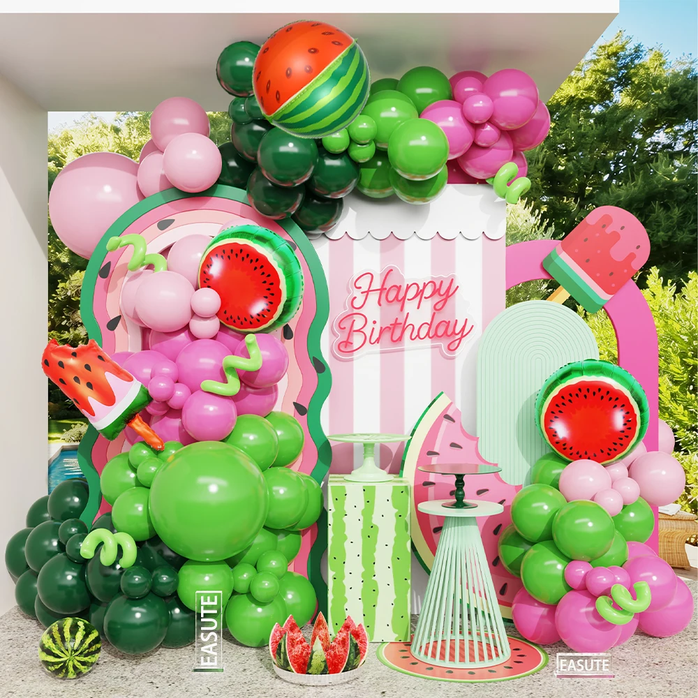 119/120Pcs Summer Fruit Watermelon Balloons Arch Kit Hot Pink Green One In A Melon Baby Shower 1st Birthday Decorations Globos
119/120Pcs Summer Fruit Watermelon Balloons Arch Kit Hot Pink Green One In A Melon Baby Shower 1st Birthday Decorations Globos