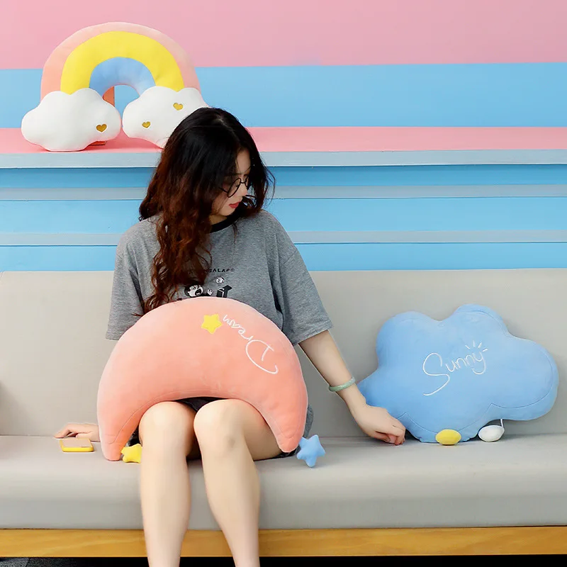 Bubble Kiss Cute Rainbow Sky Plush Seat Cushion Girls' Room Decoration Fluffy Pillow for Sofa Office Waist Rest Soft Cushion
Bubble Kiss Cute Rainbow Sky Plush Seat Cushion Girls' Room Decoration Fluffy Pillow for Sofa Office Waist Rest Soft Cushion