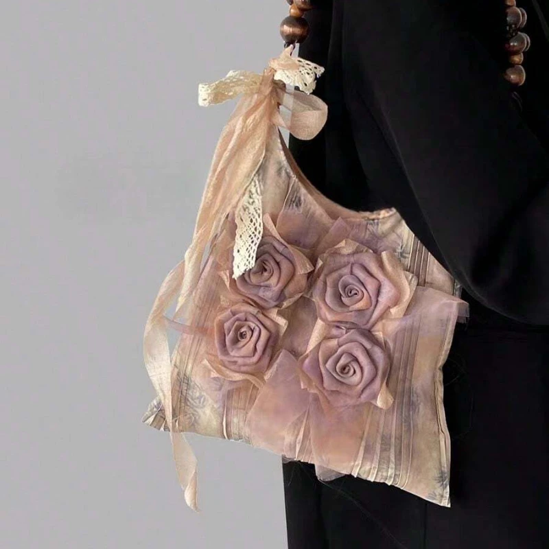 New Retro Grass Tie-Dye Rose Flower Bag Pleated Armpit Bag Commuter Tote Bag Shoulder Handbag Valentines
New Retro Grass Tie-Dye Rose Flower Bag Pleated Armpit Bag Commuter Tote Bag Shoulder Handbag Valentines
