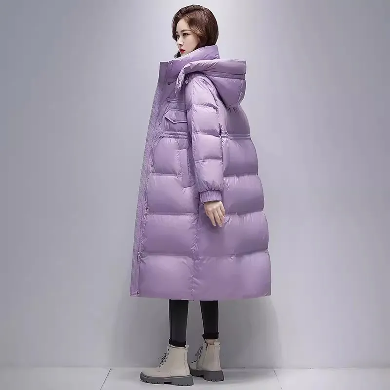 Thicken White Duck Down Jacket Women's 2024 Winter New Long Fashion Hooded Down Coat Female Warm Parkas Solid Casual Overcoat
Thicken White Duck Down Jacket Women's 2024 Winter New Long Fashion Hooded Down Coat Female Warm Parkas Solid Casual Overcoat
