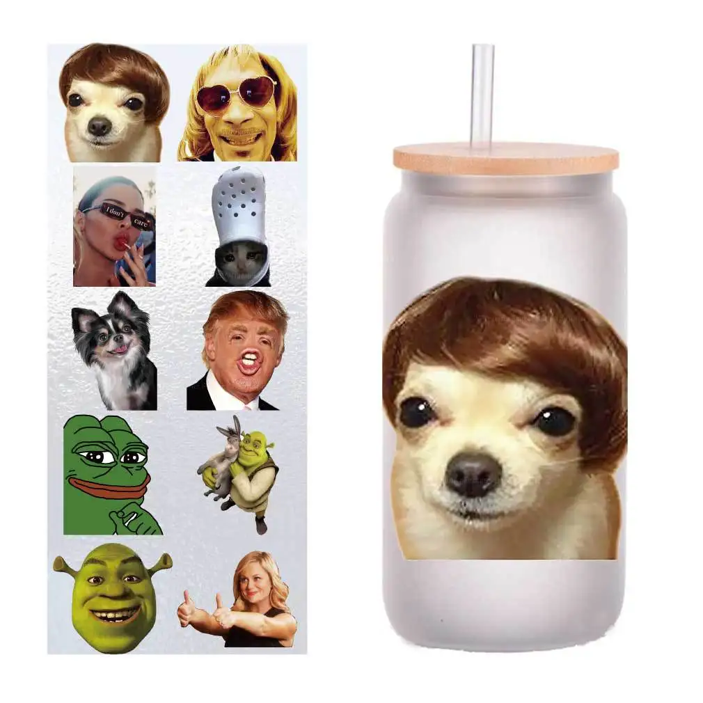 10 pieces/pack of interesting net red face UV transfer stickers Crystal label glass stickers customized four inches.
10 pieces/pack of interesting net red face UV transfer stickers Crystal label glass stickers customized four inches.