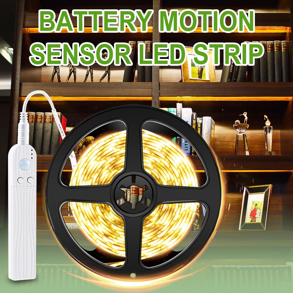 LED Lights Strip PIR Motion Sensor Kitchen Cabinet Tape Lamp Waterproof TV Backlight Bedside Wardrobe Lighting Battery Powered
LED Lights Strip PIR Motion Sensor Kitchen Cabinet Tape Lamp Waterproof TV Backlight Bedside Wardrobe Lighting Battery Powered