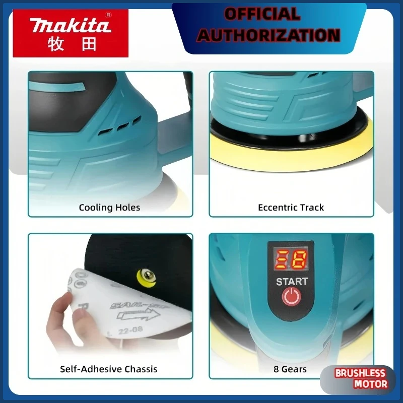 Makita 8 Gears Adjustable Auto Electric Waxing anding Sealing Glaze Tool Cordless Car Polisher Rechargeable Polisher Power Tool
Makita 8 Gears Adjustable Auto Electric Waxing anding Sealing Glaze Tool Cordless Car Polisher Rechargeable Polisher Power Tool
