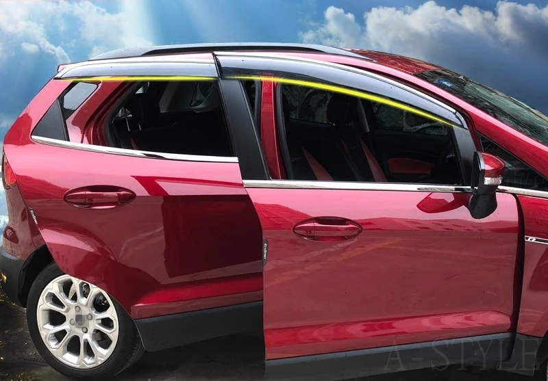 For Ford Ecosport 2013-2018 Chrome Car Window Sun Vent Visor Rain Guards Sun/ rain Shield Exterior decoration Auto Accessories
For Ford Ecosport 2013-2018 Chrome Car Window Sun Vent Visor Rain Guards Sun/ rain Shield Exterior decoration Auto Accessories