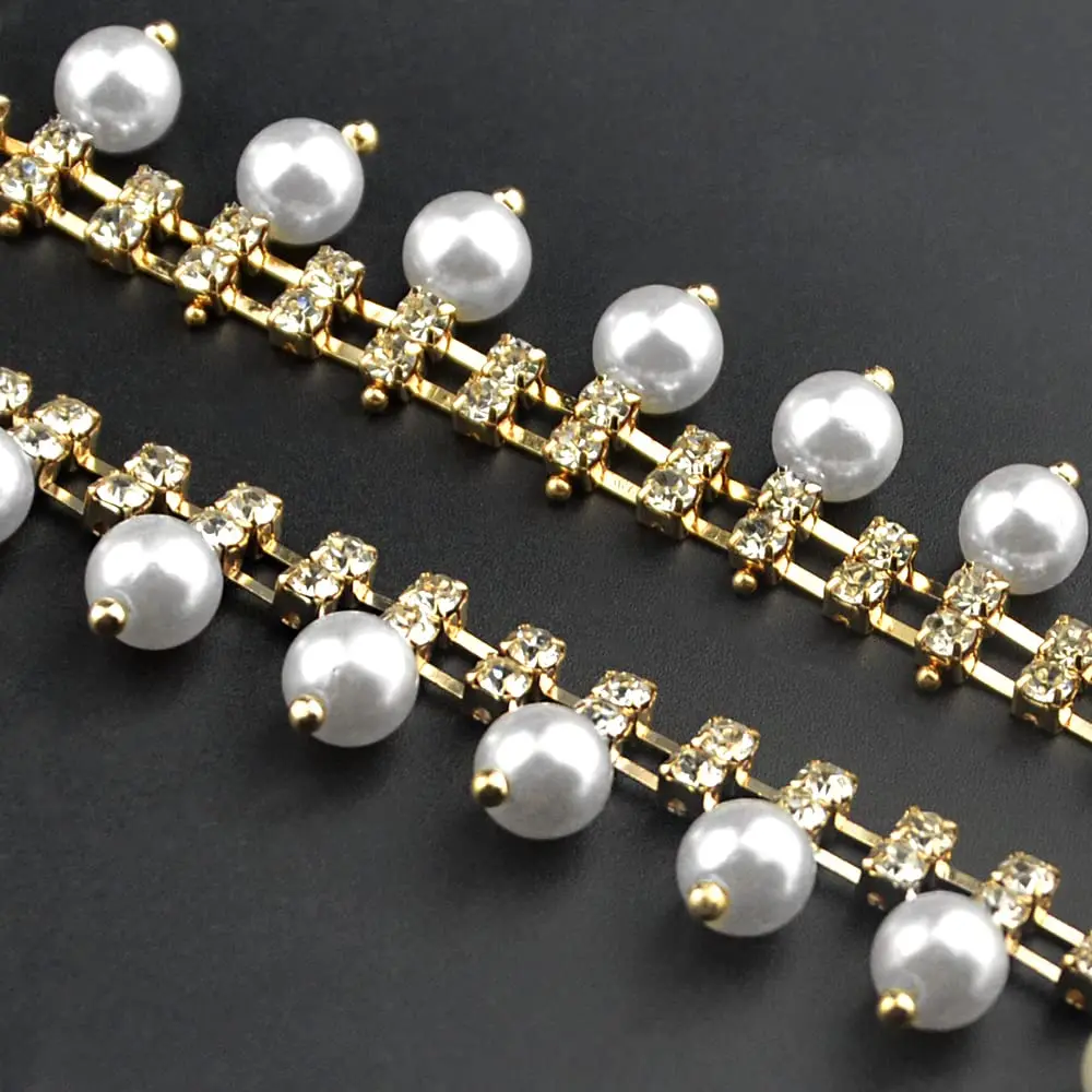 Pearl Rhinestone Trim Chain Double Row Crystal Fancy Close Claw Chain for Crafts Project Wedding Birthday Party Decorations Arts
Pearl Rhinestone Trim Chain Double Row Crystal Fancy Close Claw Chain for Crafts Project Wedding Birthday Party Decorations Arts