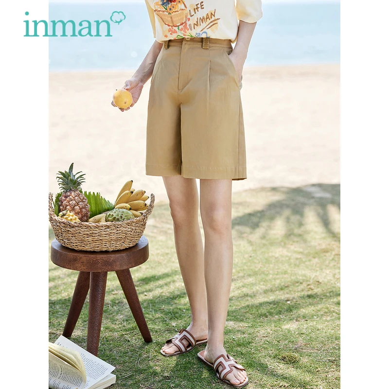INMAN Women Short Pants 2023 Summer Back Elastic Waist Loose Trousers Fashion Commuting Deep Khaki Elegant Chic Pants
INMAN Women Short Pants 2023 Summer Back Elastic Waist Loose Trousers Fashion Commuting Deep Khaki Elegant Chic Pants