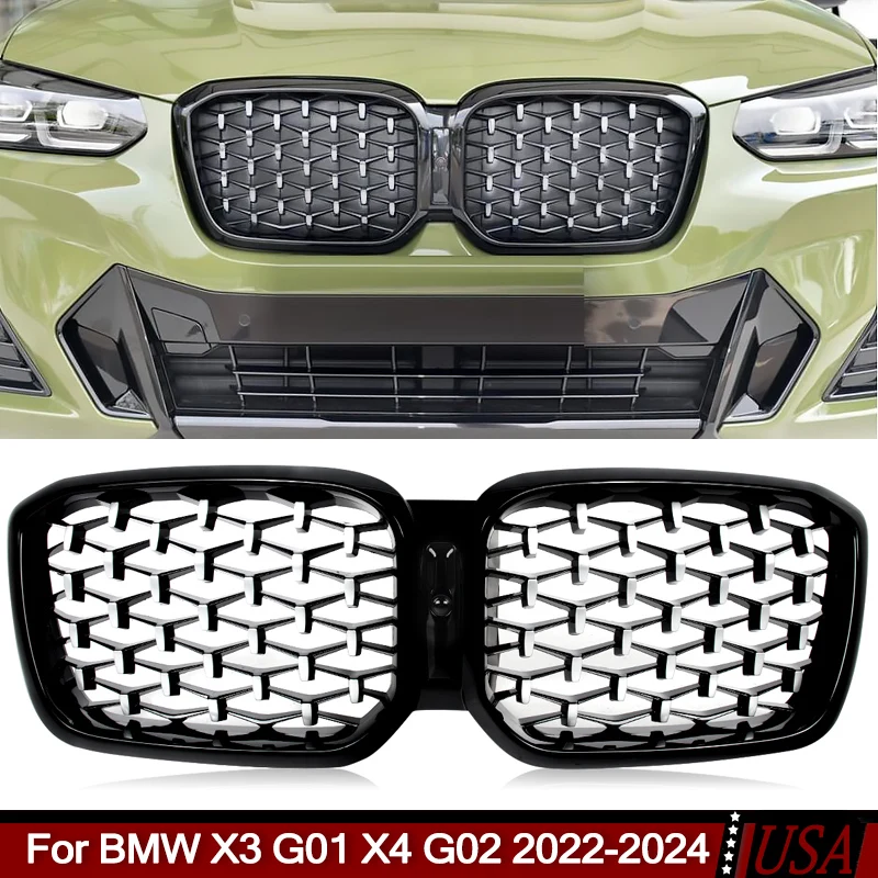 Diamond Style Chrome+Black Front Bumper Grille Grill For BMW X3 G01 X4 G02 22-24
Diamond Style Chrome+Black Front Bumper Grille Grill For BMW X3 G01 X4 G02 22-24