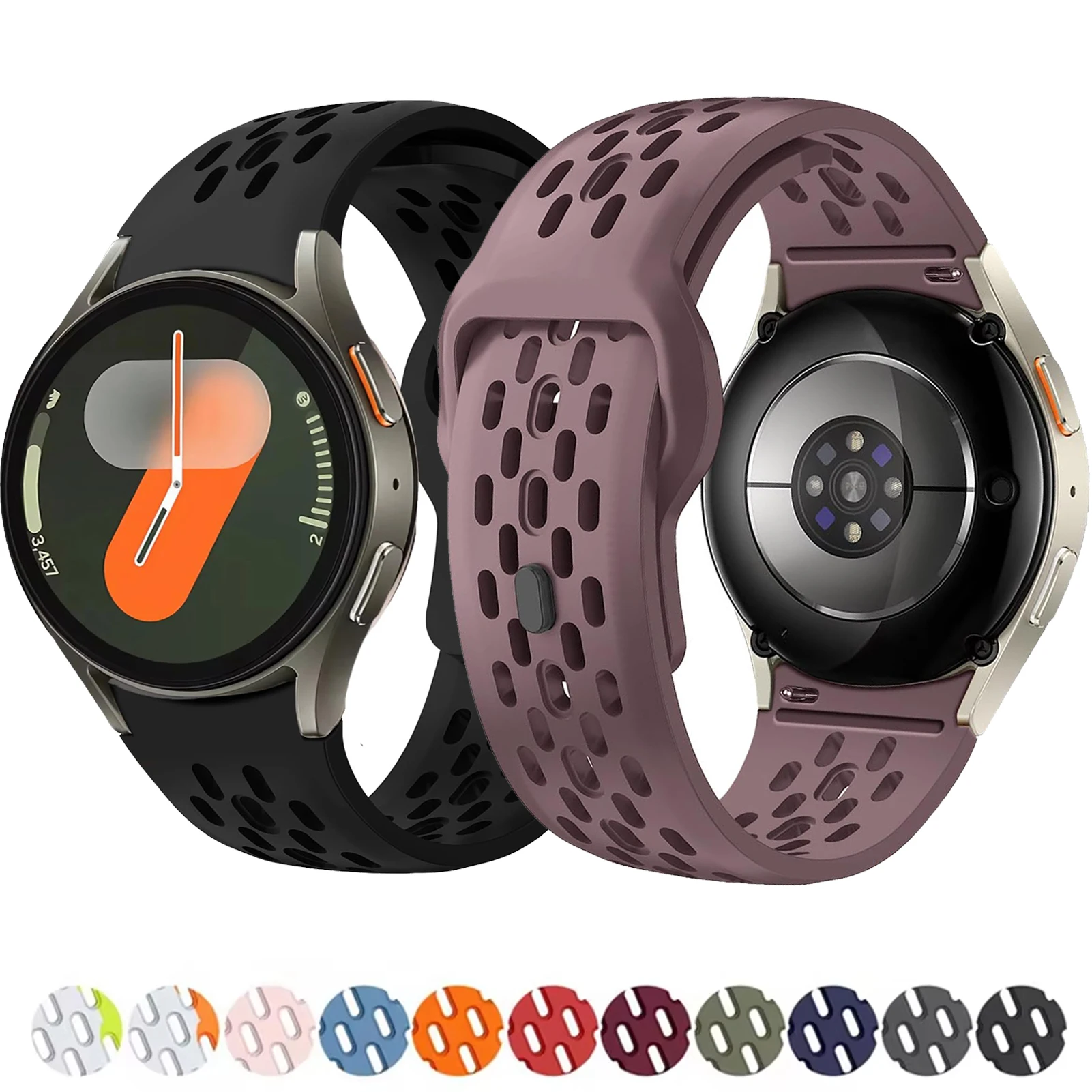 Strap for Samsung Galaxy Watch 7 FE 44mm 40mm correa Sport Silicone Bracelet Galaxy Watch 4 6 Classic 5 pro band 43mm 47mm 45mm
Strap for Samsung Galaxy Watch 7 FE 44mm 40mm correa Sport Silicone Bracelet Galaxy Watch 4 6 Classic 5 pro band 43mm 47mm 45mm