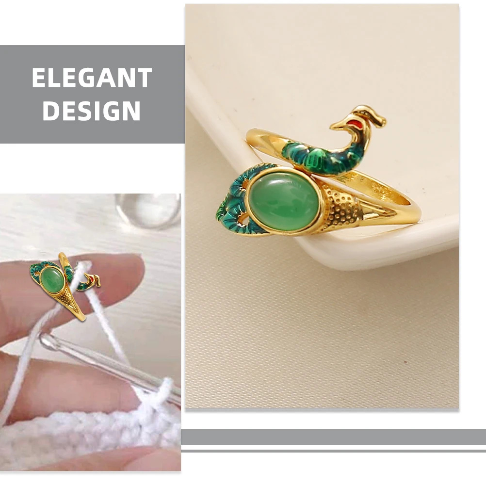 4pcs Gemstone Rings Knitting Accessories Yarn Guide Adjustable Finger Rings Peacock Design Crochet Supplies Sewing Tools Luxury
4pcs Gemstone Rings Knitting Accessories Yarn Guide Adjustable Finger Rings Peacock Design Crochet Supplies Sewing Tools Luxury
