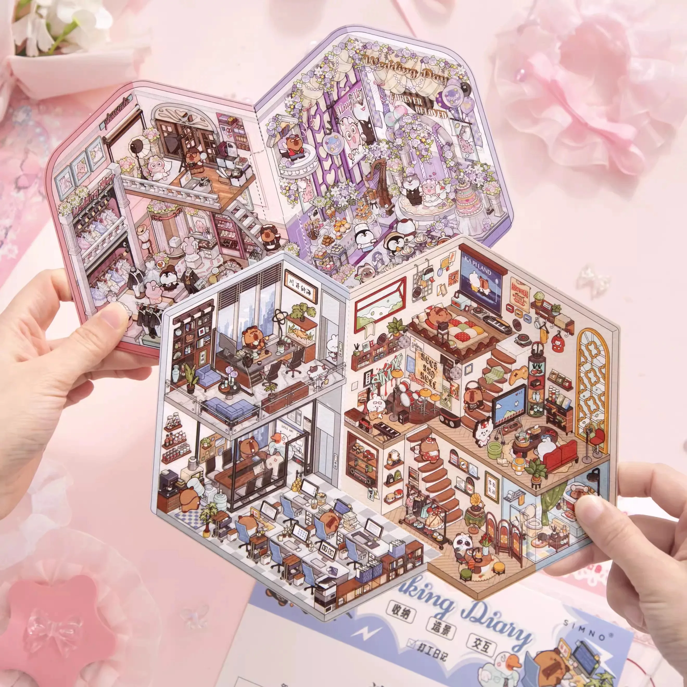 Large Zize Interactive Landscape Design for Two People, DIY Korean Stacking, Fun Stickers for Children and Girls, 3D Small House
Large Zize Interactive Landscape Design for Two People, DIY Korean Stacking, Fun Stickers for Children and Girls, 3D Small House