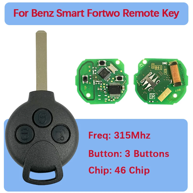 CN002100 Only PCB OEM 3 Buttons Smart Remote Key 46 Chip 315MHz Keyless Go For B-enz Fortwo
CN002100 Only PCB OEM 3 Buttons Smart Remote Key 46 Chip 315MHz Keyless Go For B-enz Fortwo