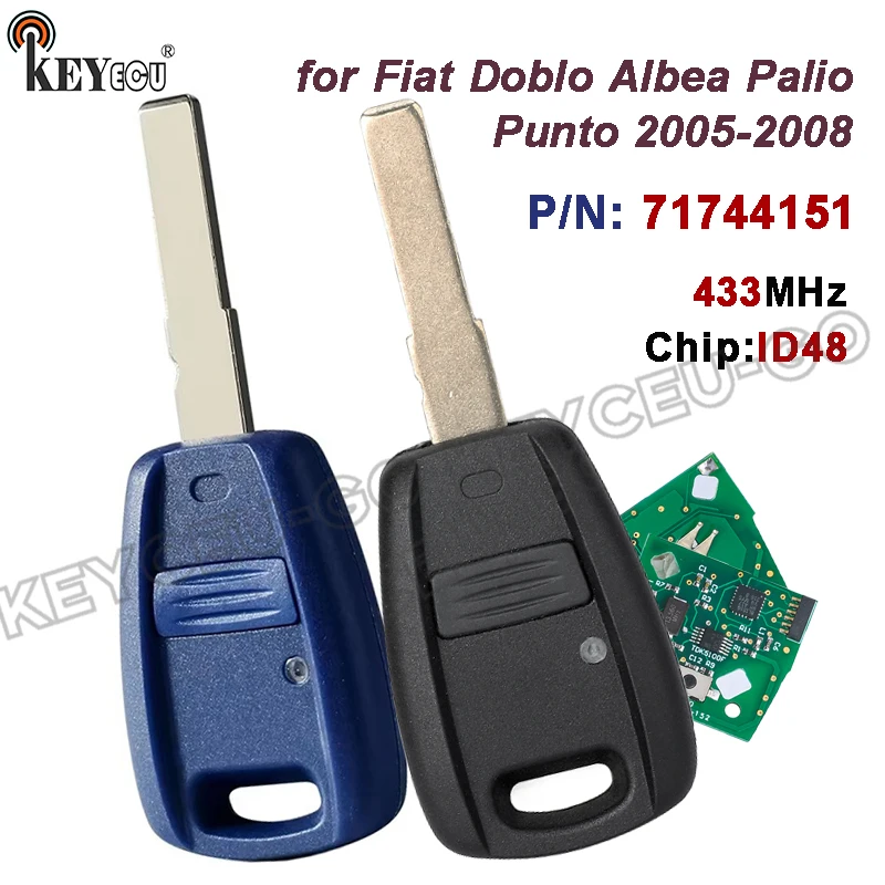 KEYECU 433MHz ID48 Chip 1 Button P/N: 71744151 for Fiat Doblo Albea Palio Punto 2005 2006 2007 2008 Auto Remote Control Key Fob
KEYECU 433MHz ID48 Chip 1 Button P/N: 71744151 for Fiat Doblo Albea Palio Punto 2005 2006 2007 2008 Auto Remote Control Key Fob
