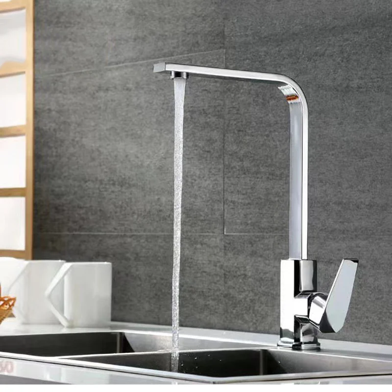 Kitchen Faucet Full Copper Square Tube Seven-shaped Hot and Cold Dual-use Faucet Sink Faucet With Water Inlet Pipe
Kitchen Faucet Full Copper Square Tube Seven-shaped Hot and Cold Dual-use Faucet Sink Faucet With Water Inlet Pipe