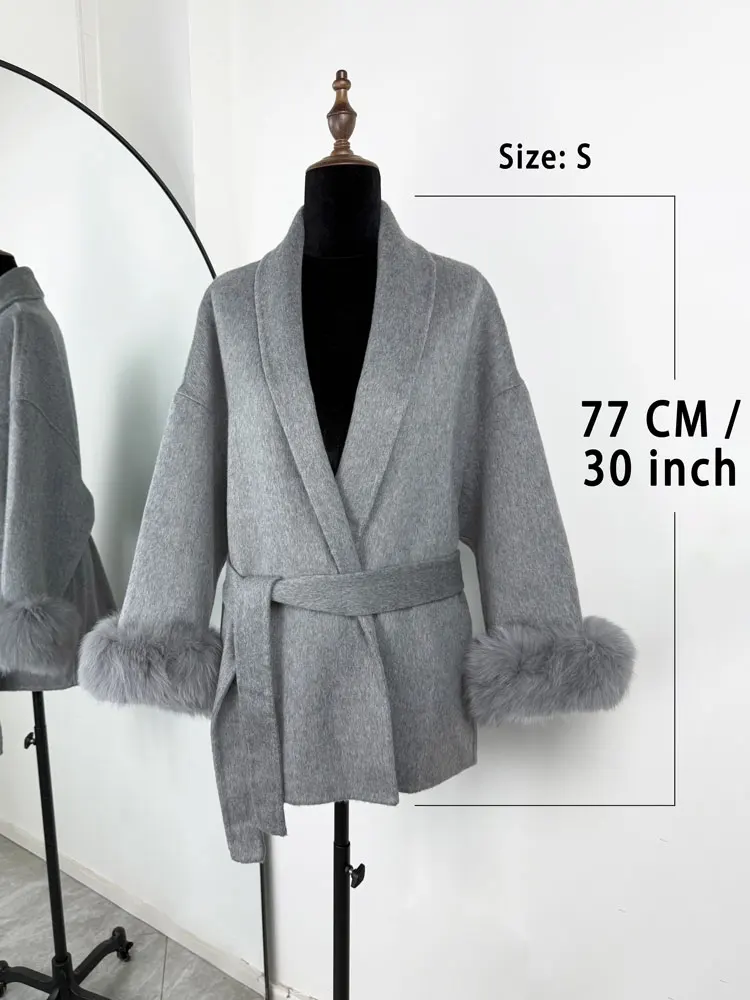 Tossy Fox Fur Wool Overcoat Women's Short Coat Office Lady Elegant Double-sided Woolen Coat 2025 New Cardigan Jackets Loose Wool
Tossy Fox Fur Wool Overcoat Women's Short Coat Office Lady Elegant Double-sided Woolen Coat 2025 New Cardigan Jackets Loose Wool