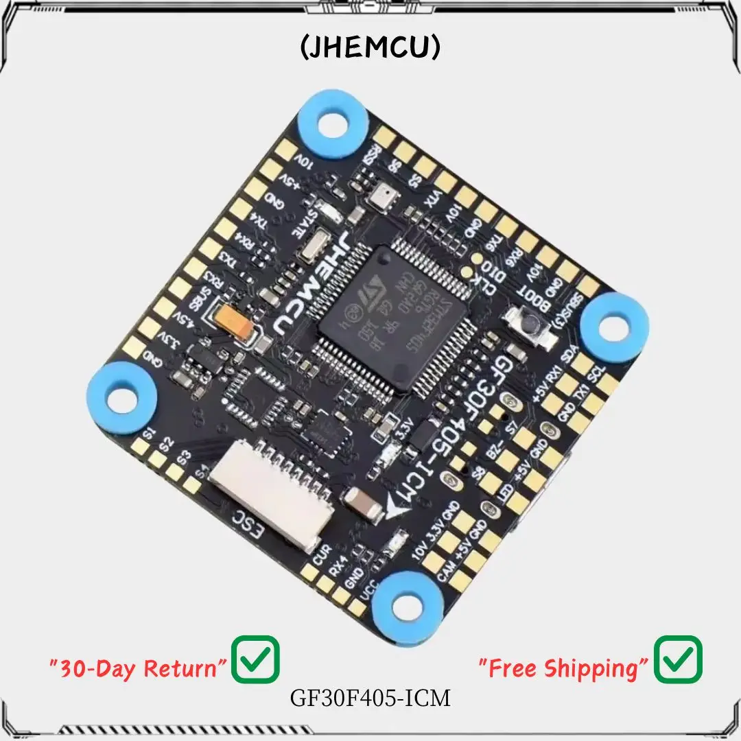 JHEMCU GF30F405-ICM Baro OSD BlackBox 5 В 10 В двойной контроллер полета BEC F405 3-8S 30x30 мм для RC FPV комплект деталей для дрона для фристайла
JHEMCU GF30F405-ICM Baro OSD BlackBox 5 В 10 В двойной контроллер полета BEC F405 3-8S 30x30 мм для RC FPV комплект деталей для дрона для фристайла
