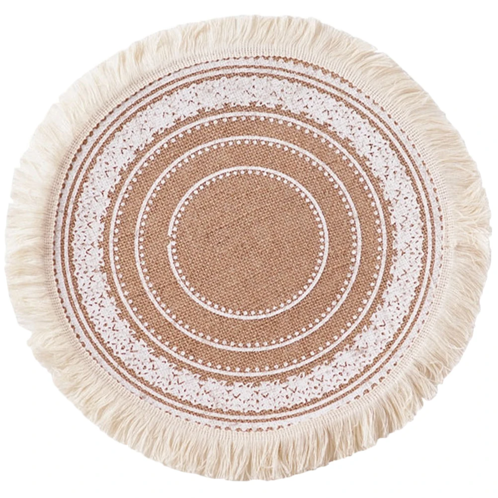 Vintage Style Woven Placemat Round Heat Resistant Linen Table Mat Rustic Teapot Pad Anti-Scald Dining Tableware Mat Home Cafe
Vintage Style Woven Placemat Round Heat Resistant Linen Table Mat Rustic Teapot Pad Anti-Scald Dining Tableware Mat Home Cafe