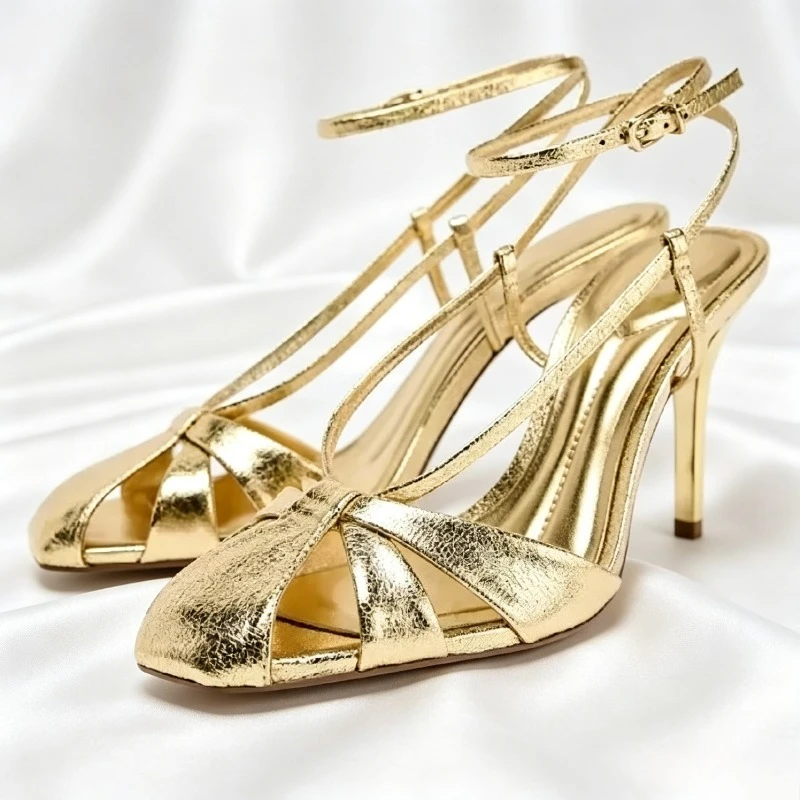Luxury Designer Brand Sandals Women Gold Elegant Banquet Party Shoes Gladiator Hollow Ankle Strap Buckle Weave Sexy High Heels
Luxury Designer Brand Sandals Women Gold Elegant Banquet Party Shoes Gladiator Hollow Ankle Strap Buckle Weave Sexy High Heels