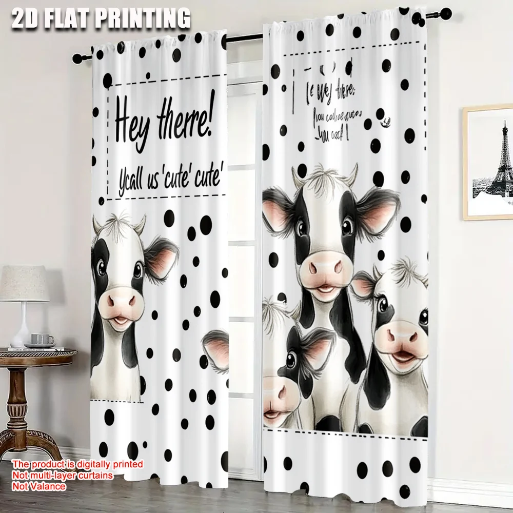 2pcs, Minimalist Curtains 2D plane printing Cow Farm Fun Versatile Fabric (without rod) Home Decor Perfect for Living Room,
2pcs, Minimalist Curtains 2D plane printing Cow Farm Fun Versatile Fabric (without rod) Home Decor Perfect for Living Room,