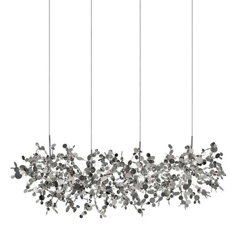 Restaurant bar chandelier light luxury luxury clothing store cafe front desk long post-modern chandelier
Restaurant bar chandelier light luxury luxury clothing store cafe front desk long post-modern chandelier