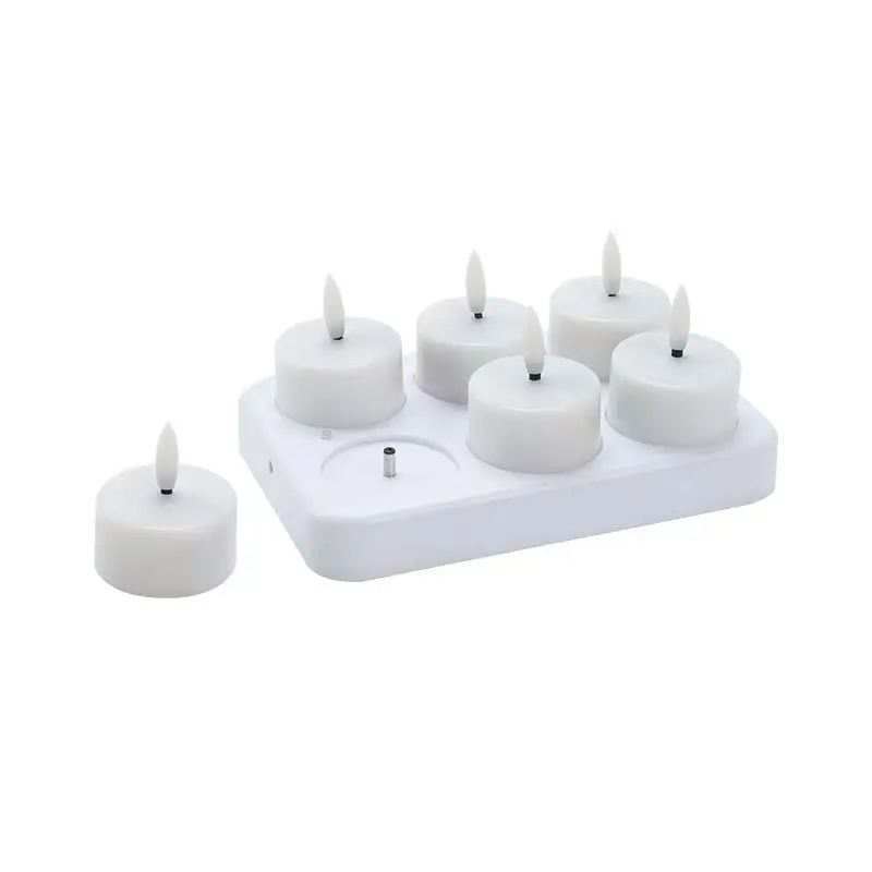 T43C 6Pcs Rechargeable Flameless Tea Lights | With Charging Station, Remote & Timer (Battery-Powered)
T43C 6Pcs Rechargeable Flameless Tea Lights | With Charging Station, Remote & Timer (Battery-Powered)