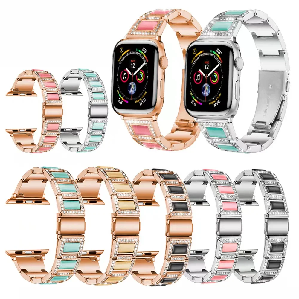 Metal Diamond Strap For Apple Watch Band 45mm 41mm 44mm 42mm 40mm 38mm Women Bracelet Watchband For iWatch series 8 7 6 5 4 3 SE
Metal Diamond Strap For Apple Watch Band 45mm 41mm 44mm 42mm 40mm 38mm Women Bracelet Watchband For iWatch series 8 7 6 5 4 3 SE