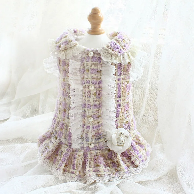High-end Design Handmade Luxury Princess Dog Coat Dress Pet Clothes Bright Colors Camellia Tweed Classic Fashion Cute C Style
High-end Design Handmade Luxury Princess Dog Coat Dress Pet Clothes Bright Colors Camellia Tweed Classic Fashion Cute C Style