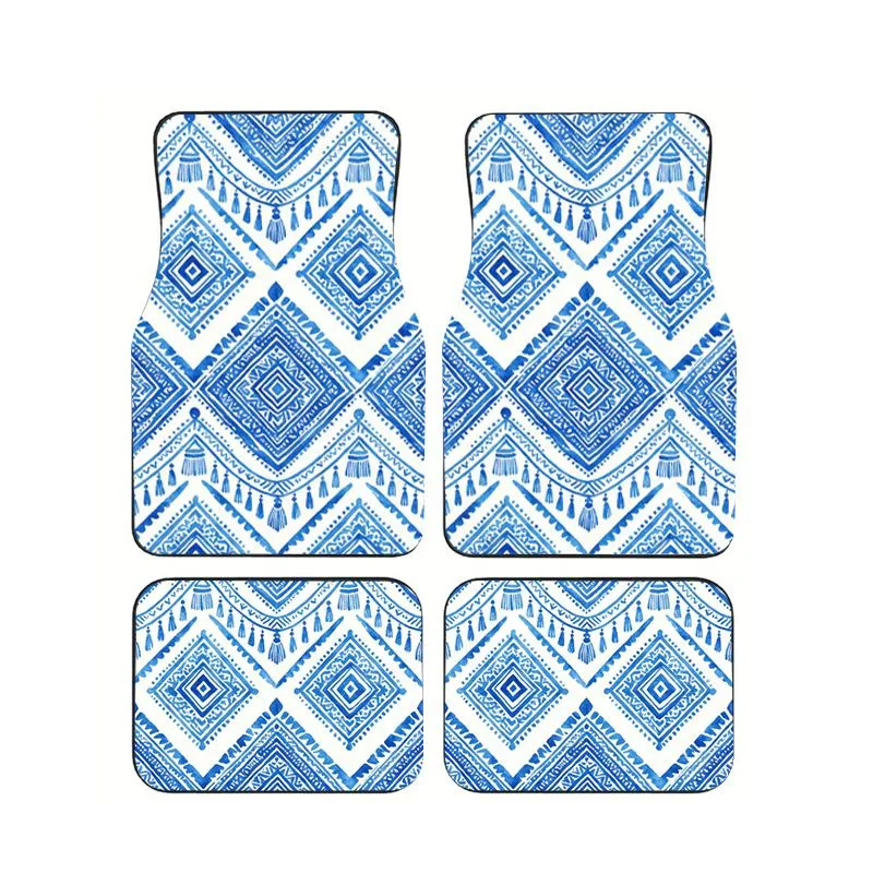 Blue Boho Geometric Tassel Print Car Floor Mats 4pcs Universal Fit Non-slip Auto Foot Carpets
Blue Boho Geometric Tassel Print Car Floor Mats 4pcs Universal Fit Non-slip Auto Foot Carpets