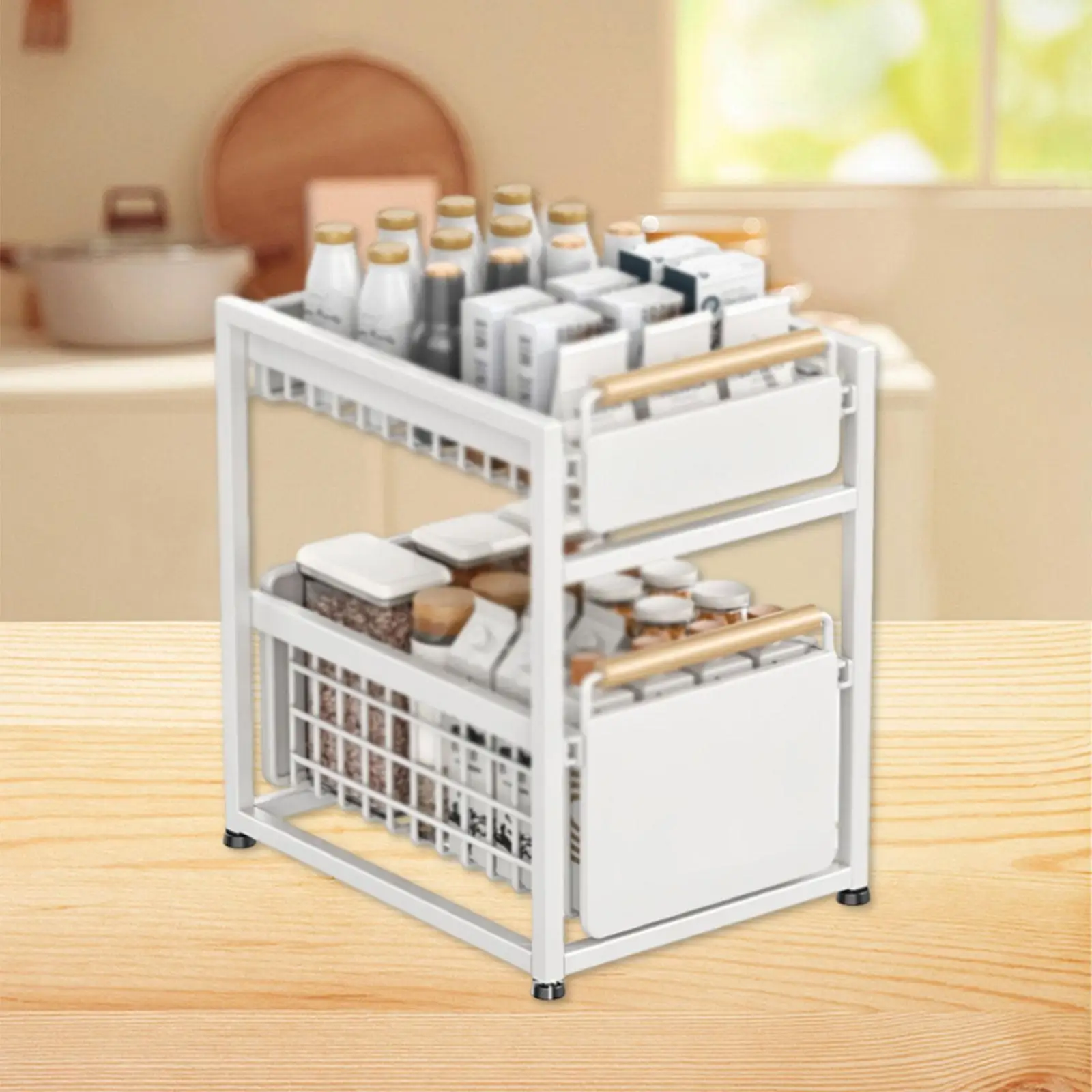 Under Sink Organizer and Storage Rack Metal Basket Pullout Shelf for Kitchen Bathroom Cabinet Pantry Storage and Organization
Under Sink Organizer and Storage Rack Metal Basket Pullout Shelf for Kitchen Bathroom Cabinet Pantry Storage and Organization
