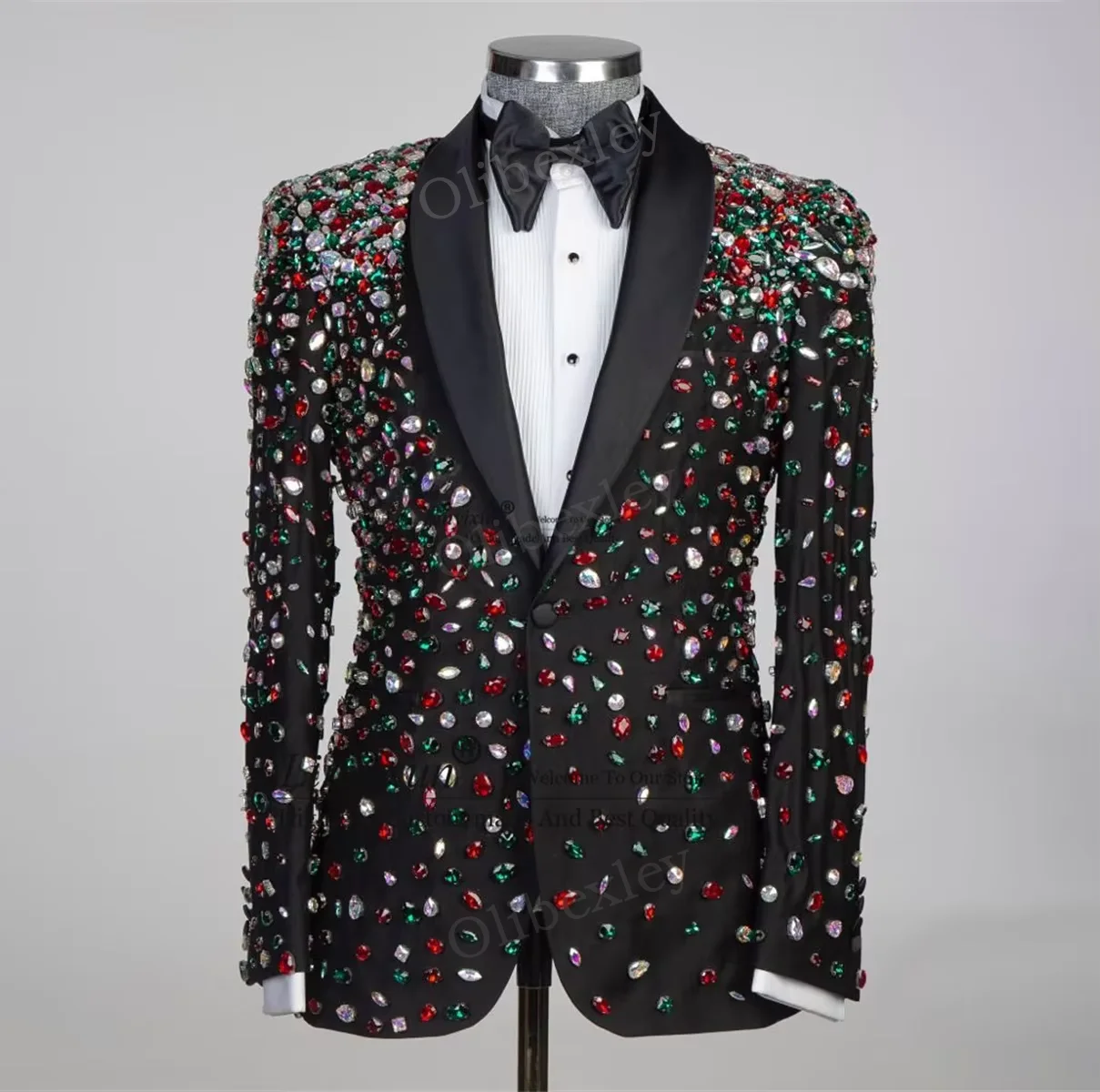 Luxury Diamond Beaded Men's Tuxedo Shawl Lapel Wedding Groom Suit Slim Fit Customized Bridegroom Prom Blazer Costume
Luxury Diamond Beaded Men's Tuxedo Shawl Lapel Wedding Groom Suit Slim Fit Customized Bridegroom Prom Blazer Costume