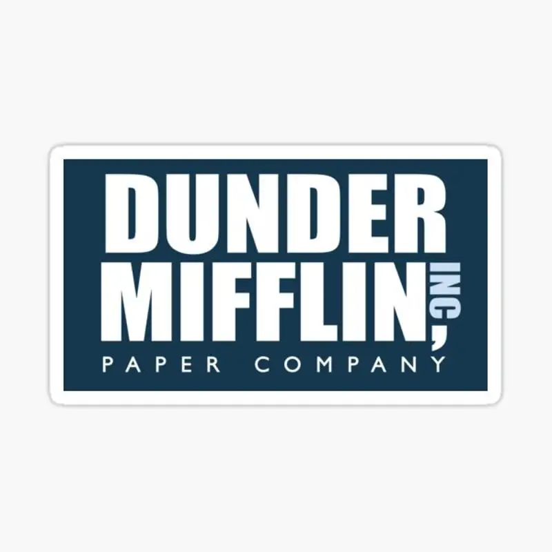 Dunder Mifflin - офисная наклейка для декора ноутбука, спальни, автомобиля, милый мультяшный арт, модный общественный чемодан
Dunder Mifflin - офисная наклейка для декора ноутбука, спальни, автомобиля, милый мультяшный арт, модный общественный чемодан