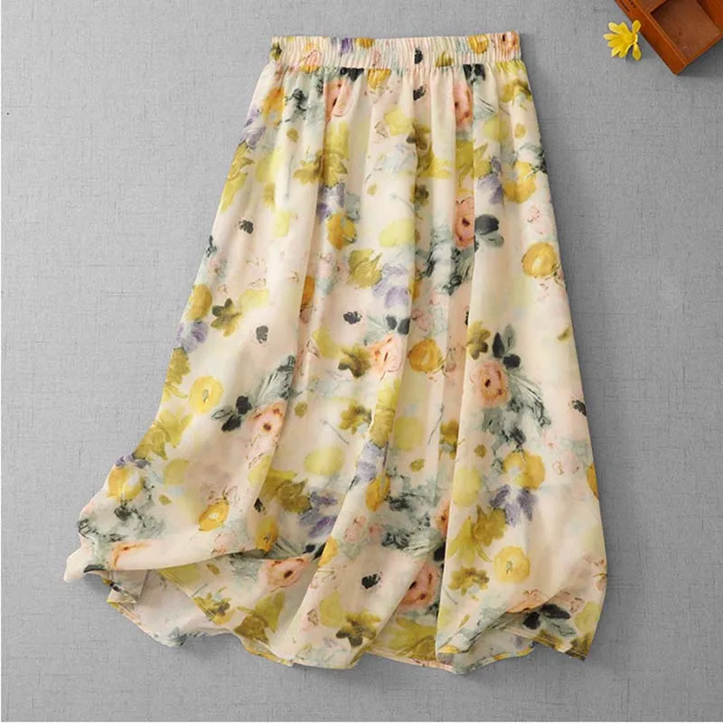 Retro Oil Painting Smudge Wind Printed Cotton Skirt Female Summer Swing Elegant A-line Skirt Elastic High Waist Umbrella Skirt
Retro Oil Painting Smudge Wind Printed Cotton Skirt Female Summer Swing Elegant A-line Skirt Elastic High Waist Umbrella Skirt