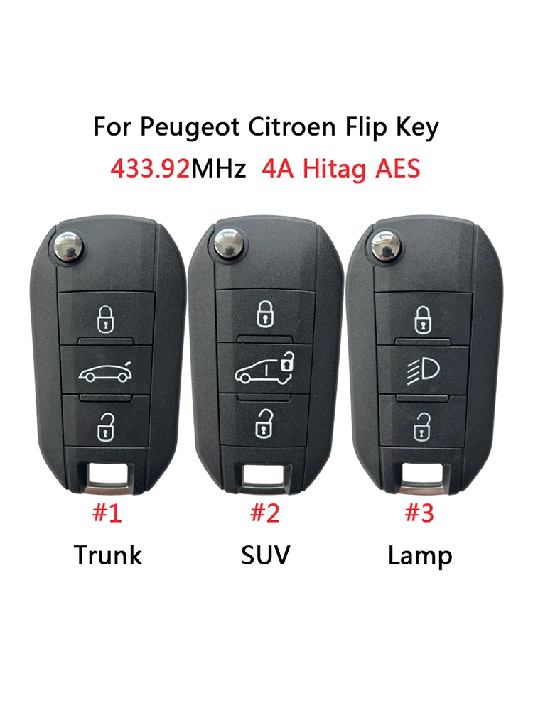 TX 009042 Откидной ключ для Peugeot Citron, 3-кнопочный автомобильный ключ, чип 434 МГц, 4А
TX 009042 Откидной ключ для Peugeot Citron, 3-кнопочный автомобильный ключ, чип 434 МГц, 4А