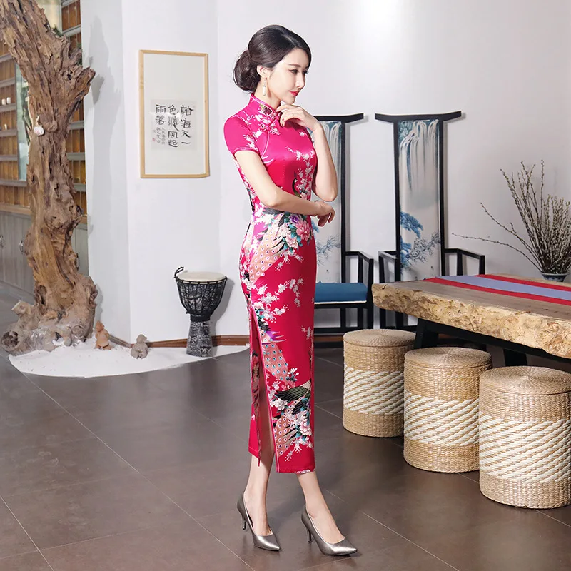 Sexy Hot Pink Women Satin Daily Casual Dress Summer New Long Qipao Print Flower Chinese Cheongsam Plus Size 5XL 6XL
Sexy Hot Pink Women Satin Daily Casual Dress Summer New Long Qipao Print Flower Chinese Cheongsam Plus Size 5XL 6XL