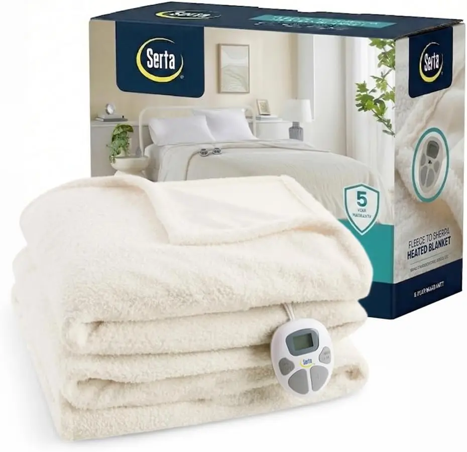 King Size Heated Blanket, Soft Fuzzy Electric Blanket with 10 Heat Levels & 1-12hr Timer, ETL Certified, 100"x90" Ivory
King Size Heated Blanket, Soft Fuzzy Electric Blanket with 10 Heat Levels & 1-12hr Timer, ETL Certified, 100"x90" Ivory