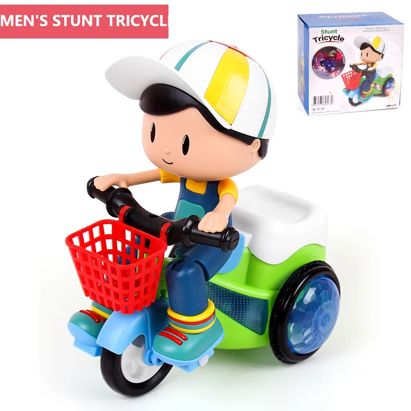 Children's toy car, music stunt, cool tricycle, 360 degree rotating, glowing motorcycle, baby toy, Christmas gift
Children's toy car, music stunt, cool tricycle, 360 degree rotating, glowing motorcycle, baby toy, Christmas gift