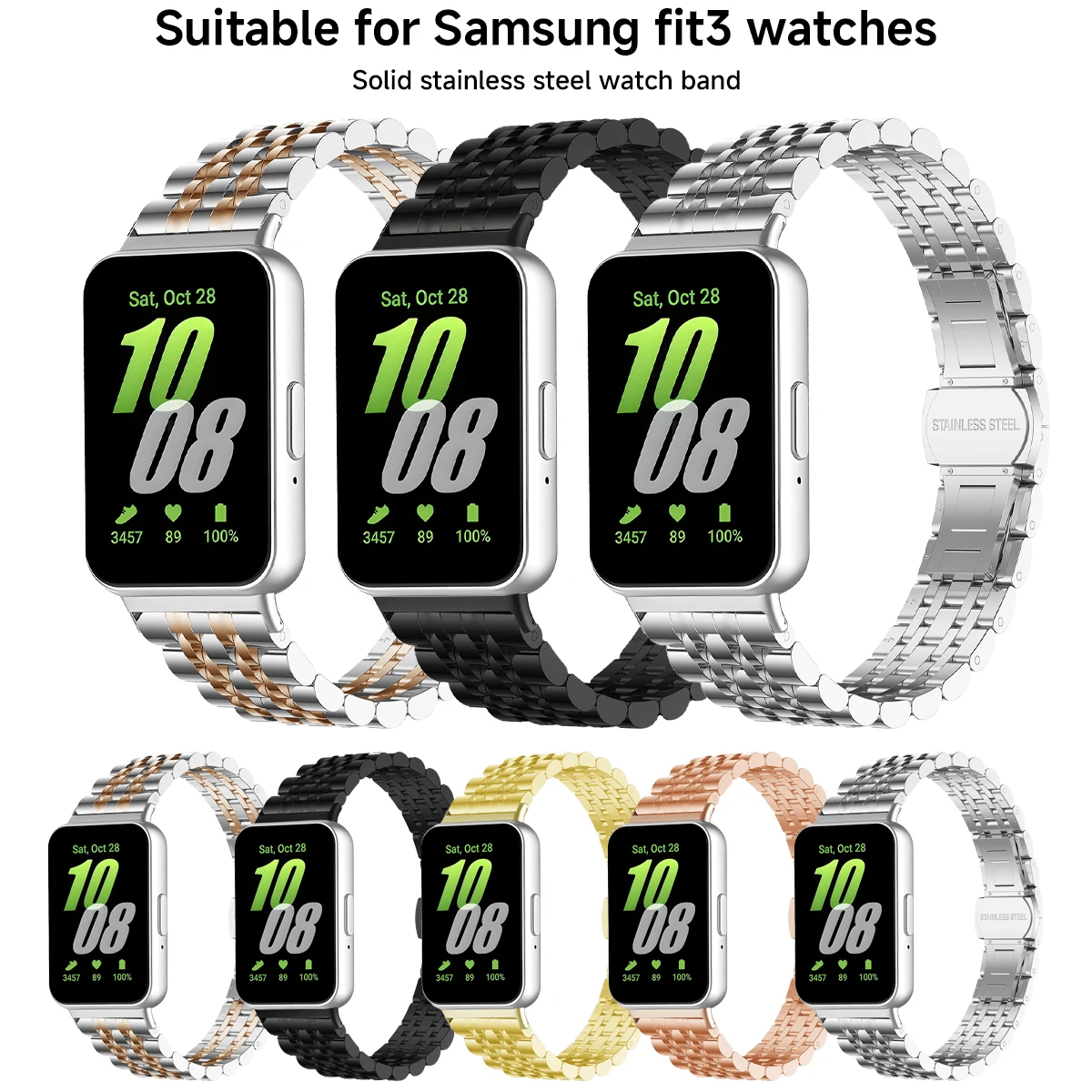 Браслет из нержавеющей стали для Samsung Galaxy Fit3, браслет для Galaxy Fit 3 SMR390, сменный металлический ремешок, аксессуары, ремешок
Браслет из нержавеющей стали для Samsung Galaxy Fit3, браслет для Galaxy Fit 3 SMR390, сменный металлический ремешок, аксессуары, ремешок