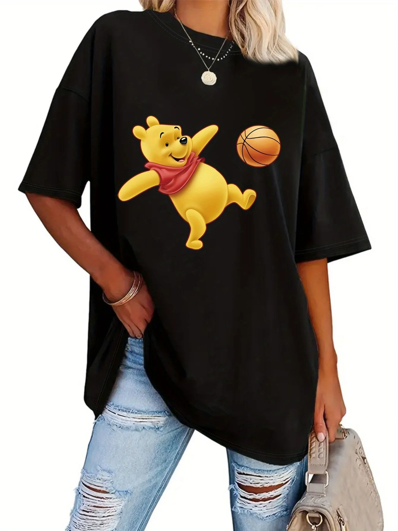 Футболка Disney с Винни-Пухом, хлопковая женская повседневная модная уличная одежда большого размера, свободная стильная одежда унисекс с короткими рукавами для мероприятий
Футболка Disney с Винни-Пухом, хлопковая женская повседневная модная уличная одежда большого размера, свободная стильная одежда унисекс с короткими рукавами для мероприятий
