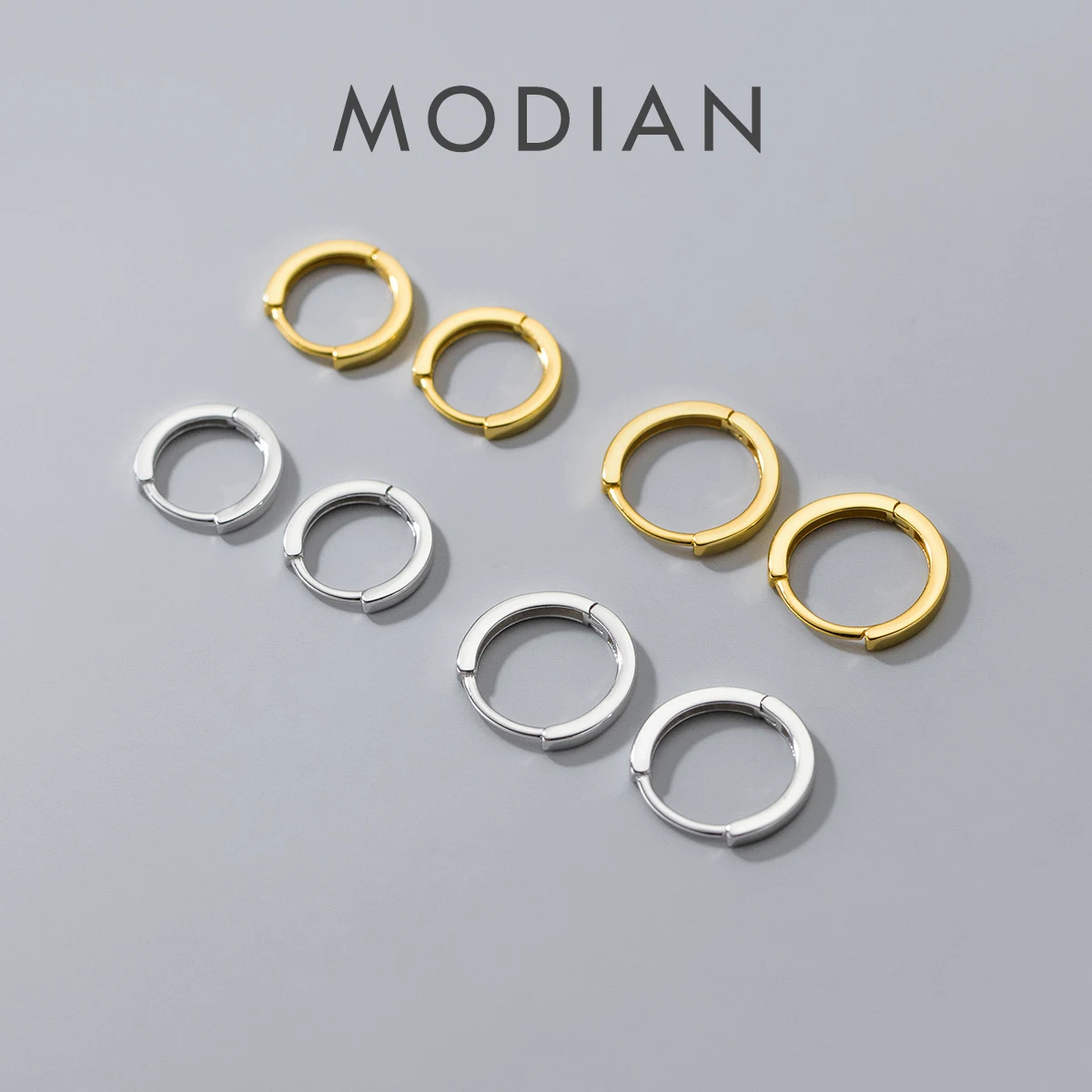 Modian 925 Sterling Silver Simple Circle Elegant Earrings 14K Gold Plated Fashion Hoop Earring For Women Fine Jewelry Gifts
Modian 925 Sterling Silver Simple Circle Elegant Earrings 14K Gold Plated Fashion Hoop Earring For Women Fine Jewelry Gifts
