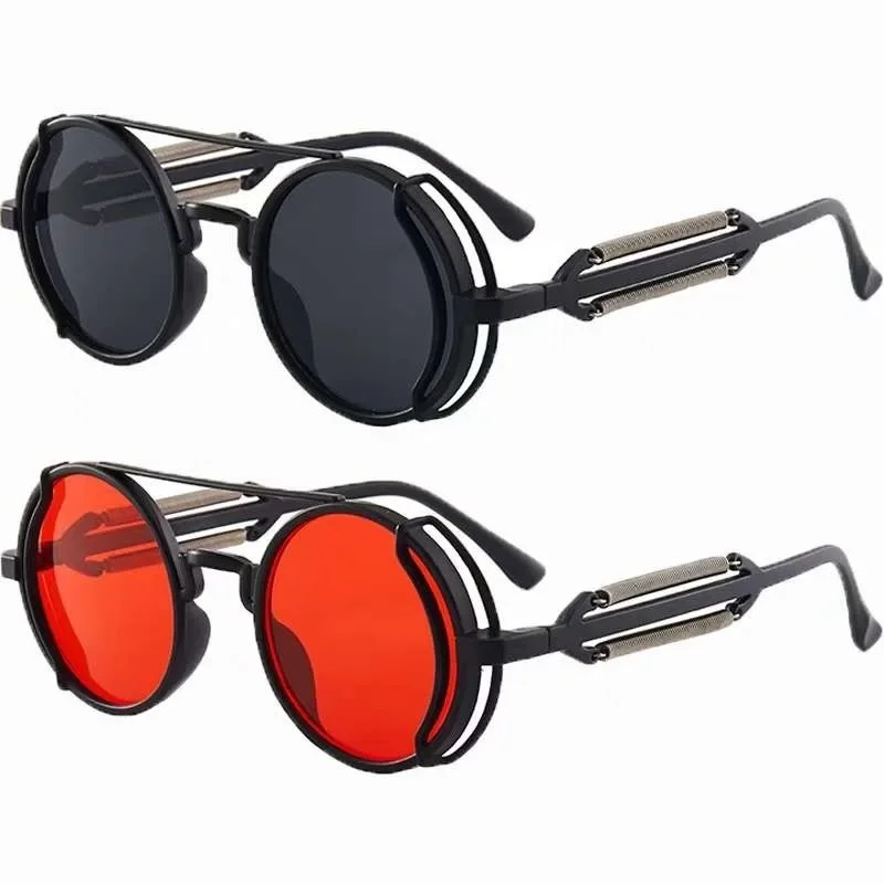 Steampunk Round Frame Sunglasses Women Men Hollow Spring Small Lens PC Sun Glasses Anti-UV Outdoor Sport Eyeglasses Eyewear
Steampunk Round Frame Sunglasses Women Men Hollow Spring Small Lens PC Sun Glasses Anti-UV Outdoor Sport Eyeglasses Eyewear