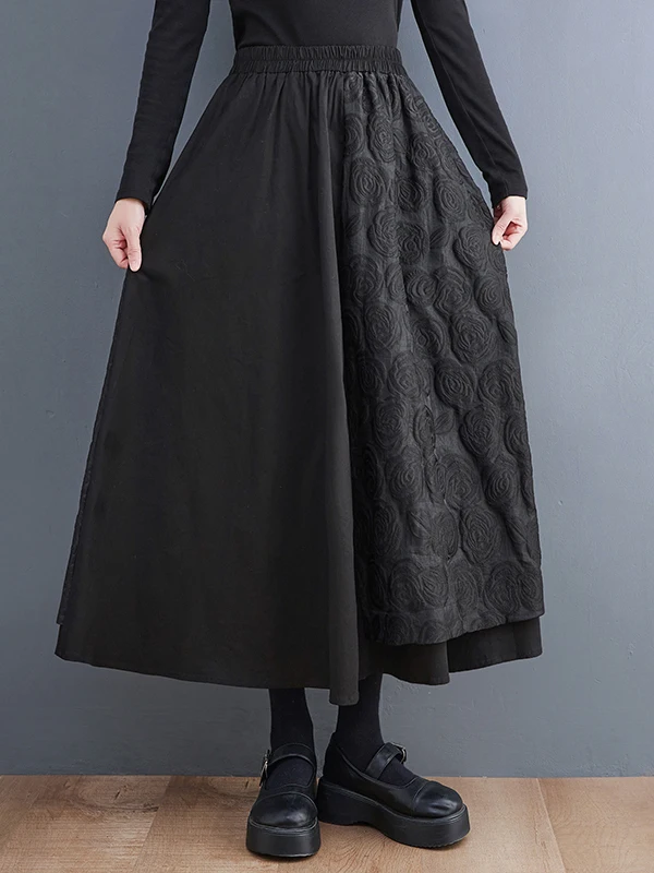Korean Sle plus Size Fi Sc Pattern A-Line Midi Skirt Women's Spring Autumn Bla Long Skirt Slimming High Waist
Korean Sle plus Size Fi Sc Pattern A-Line Midi Skirt Women's Spring Autumn Bla Long Skirt Slimming High Waist