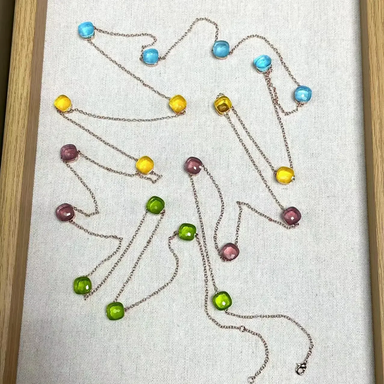 20stones Sweater Chain for Women 180cm Candy Color Crystal Pendant Necklace Rose gold Plated Customized
20stones Sweater Chain for Women 180cm Candy Color Crystal Pendant Necklace Rose gold Plated Customized