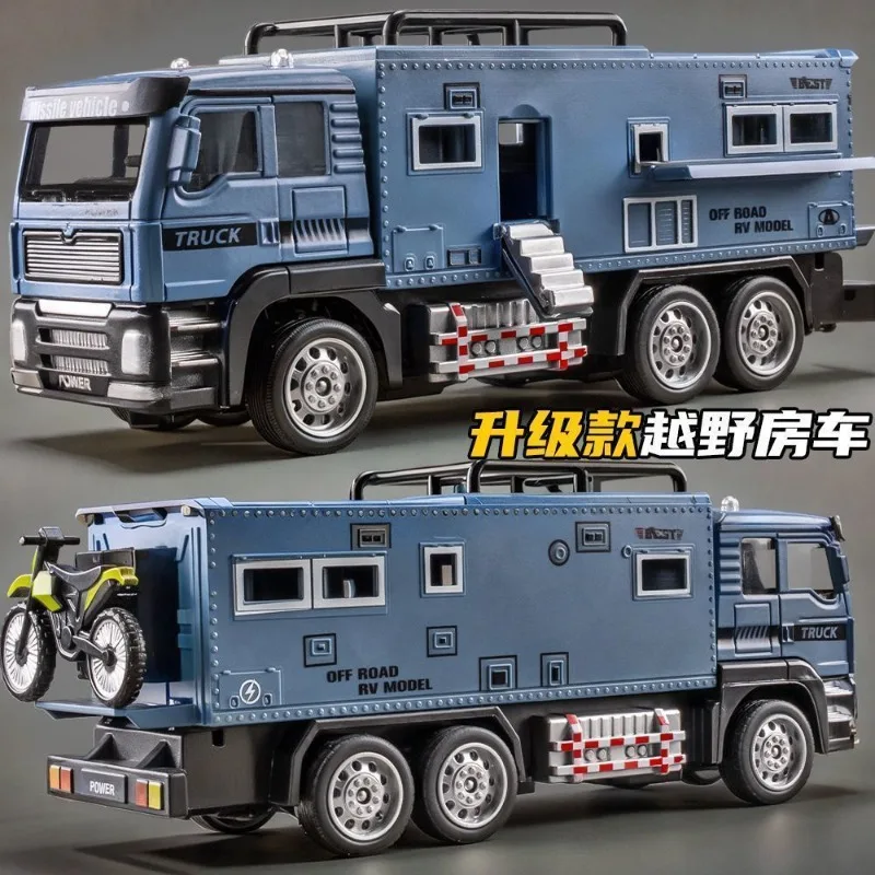 Alloy Diecast Off-Road Motorhome Truck Model with Removable Dirt Bike for Collection Birthday Gift Home Decoration
Alloy Diecast Off-Road Motorhome Truck Model with Removable Dirt Bike for Collection Birthday Gift Home Decoration