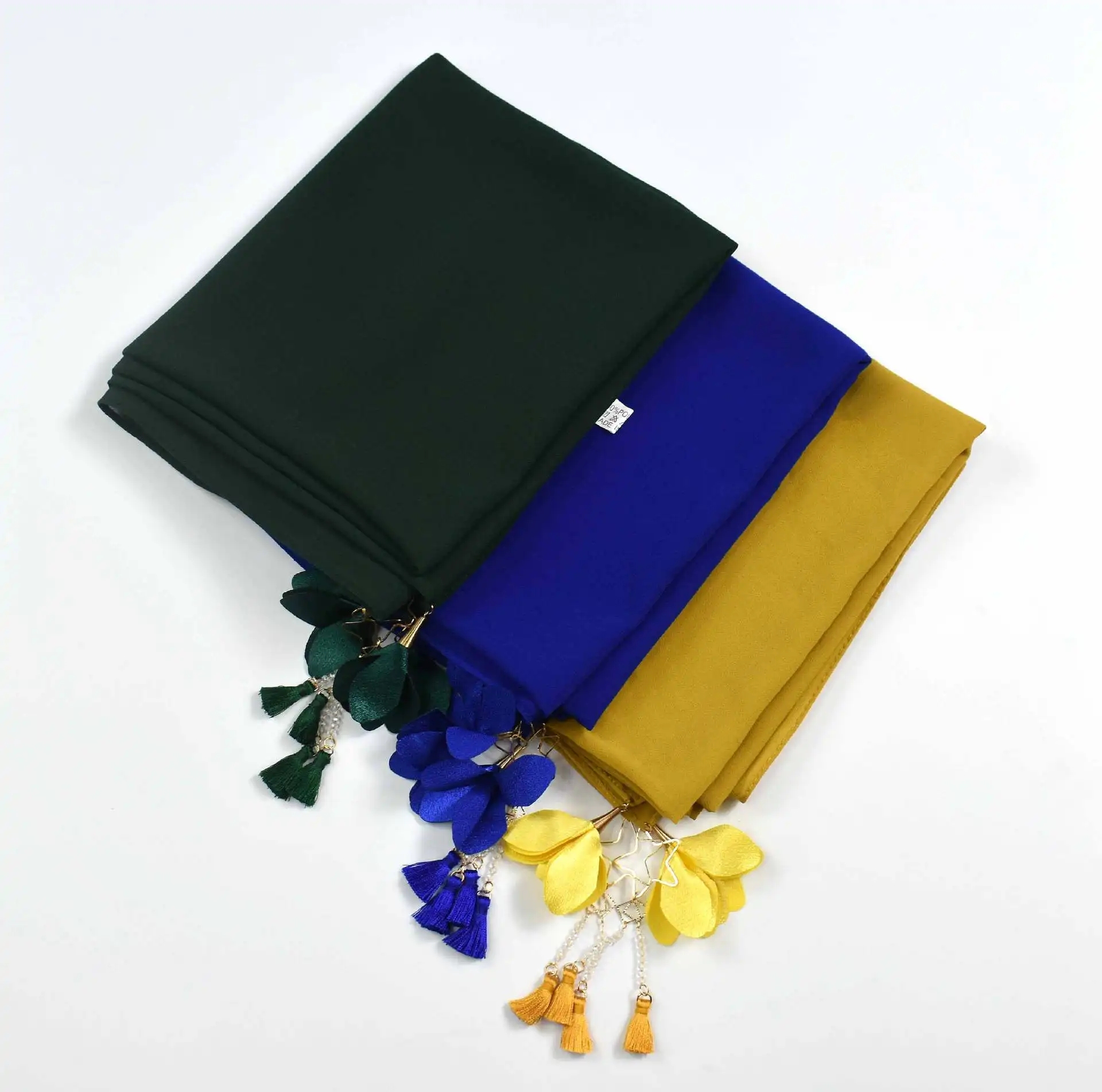 Flower Tassels Chiffon Hijab Scarf Women Muslim Shawl Solid Color Wraps Female Bandanas Headband Bufanda Foulard Turbante Mujer
Flower Tassels Chiffon Hijab Scarf Women Muslim Shawl Solid Color Wraps Female Bandanas Headband Bufanda Foulard Turbante Mujer