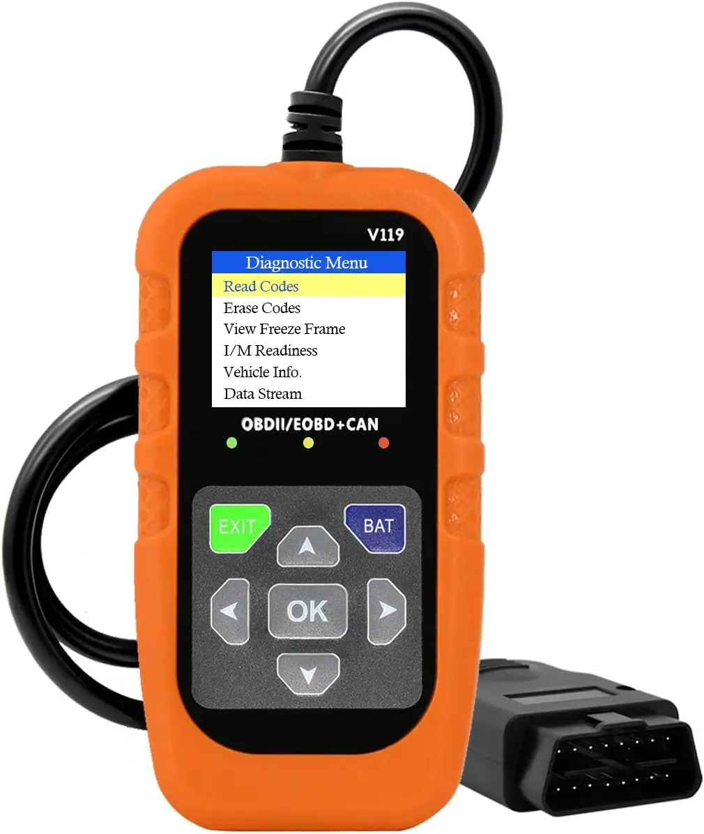 Считыватель кодов OBD2, диагностический инструмент для проверки освещения двигателя, тестер напряжения автомобиля для автомобилей с 1996 года (оранжевый)
Считыватель кодов OBD2, диагностический инструмент для проверки освещения двигателя, тестер напряжения автомобиля для автомобилей с 1996 года (оранжевый)