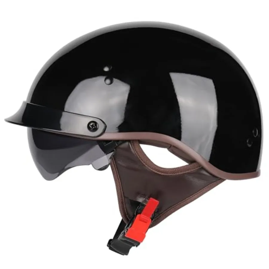 Half Helmet Motorcycle Open Face Sun Visor Quick Release Buckle DOT Approved Cycling Motocross Suits Men Women
Half Helmet Motorcycle Open Face Sun Visor Quick Release Buckle DOT Approved Cycling Motocross Suits Men Women
