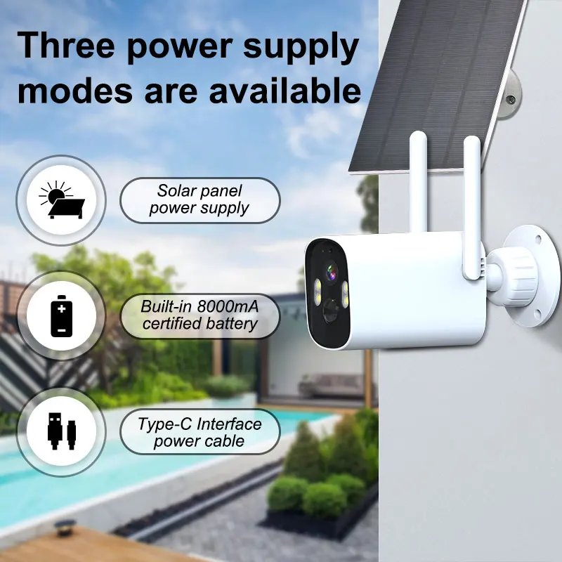 4MP Outdoor Solar-Powered Wireless WiFi Camera with Night Vision Motion Sensor Wireless Home Security Surveillance CCTV Camera
4MP Outdoor Solar-Powered Wireless WiFi Camera with Night Vision Motion Sensor Wireless Home Security Surveillance CCTV Camera